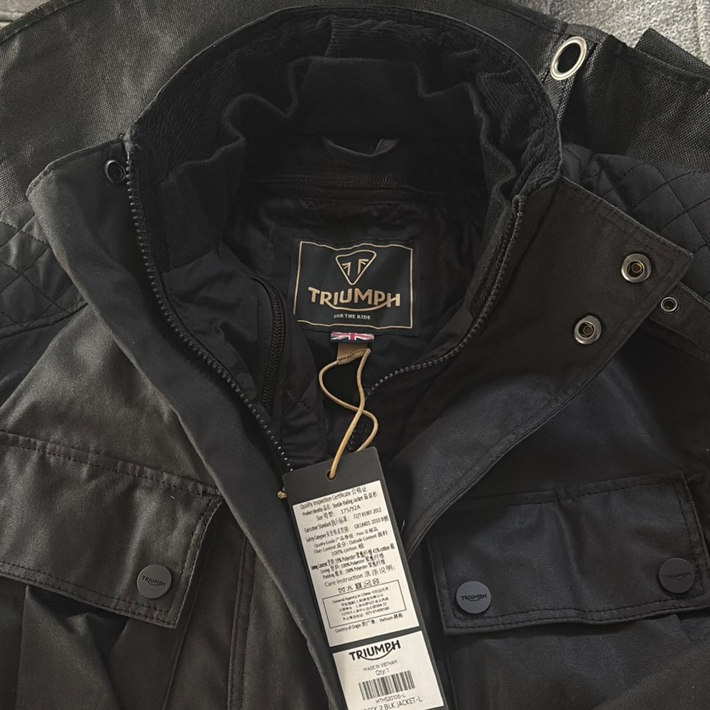 Triumph Black Military Field Jacket Weather-Resistant